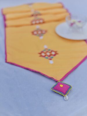 Barfi embroidered table runner 1