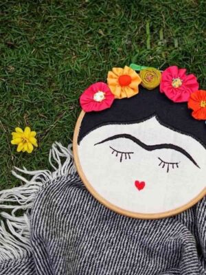 frida face embroidered 1
