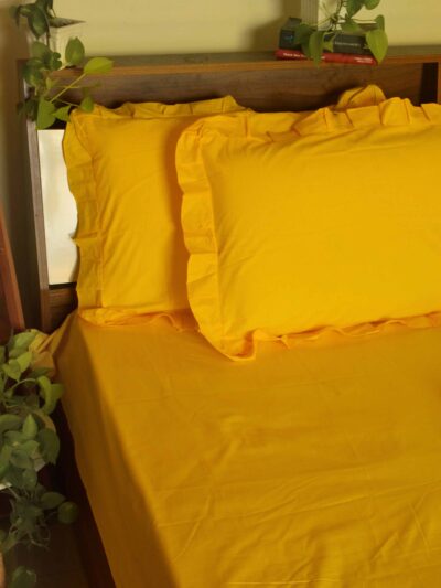 Happiness Yellow Bedsheet Set