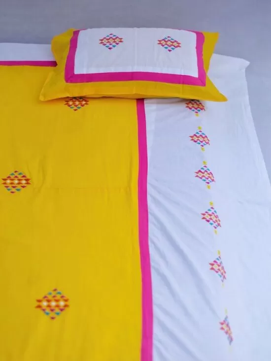 Barfi Embroidered Bedsheet