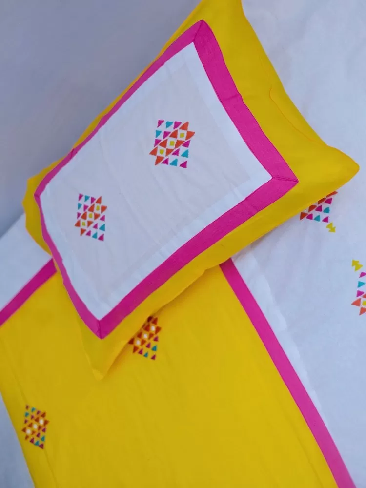 Barfi Embroidered Bedsheet - Image 4