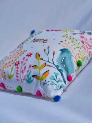 handpainted garden cushion 1