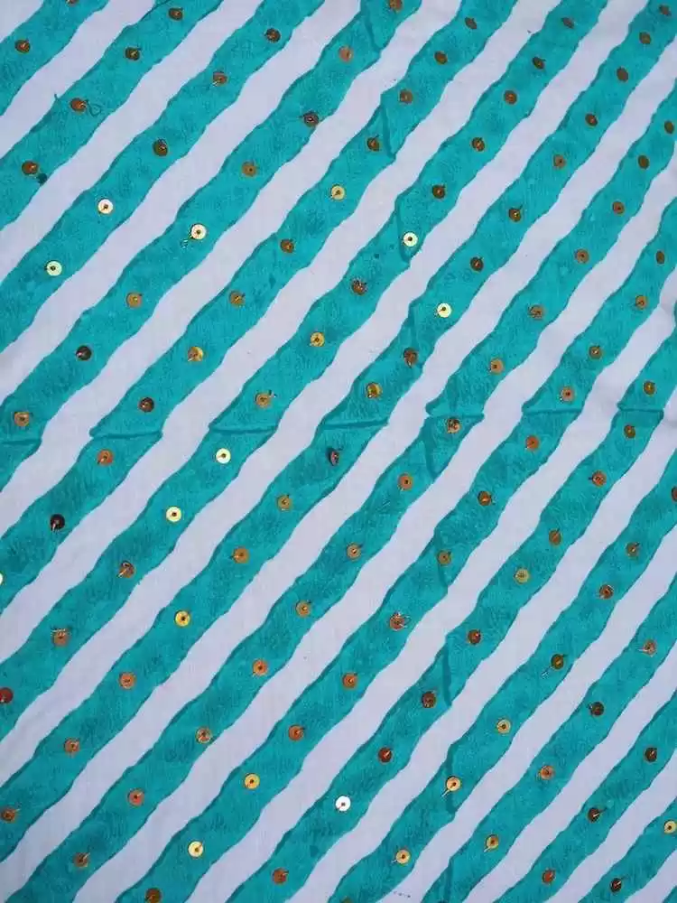 Striped Block Printed Cushion Cover - Image 4