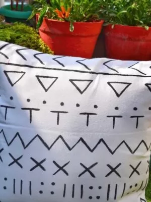 tribal handpainted cushion 1