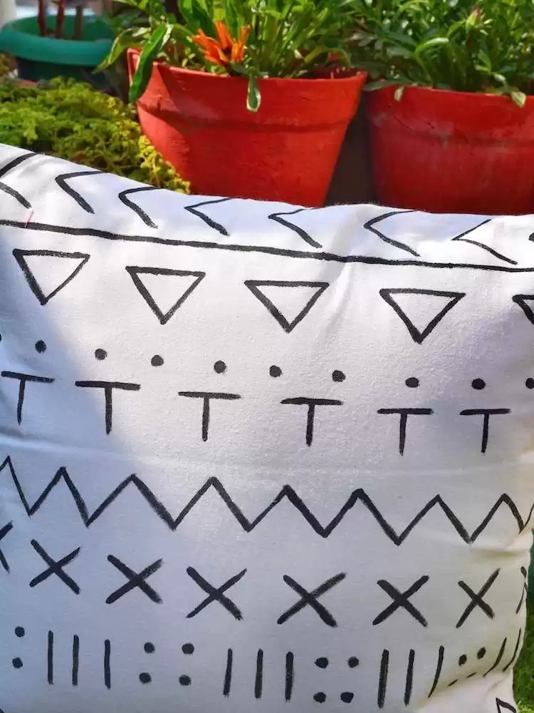 Tribal Handpainted Cushion Cover - Image 2