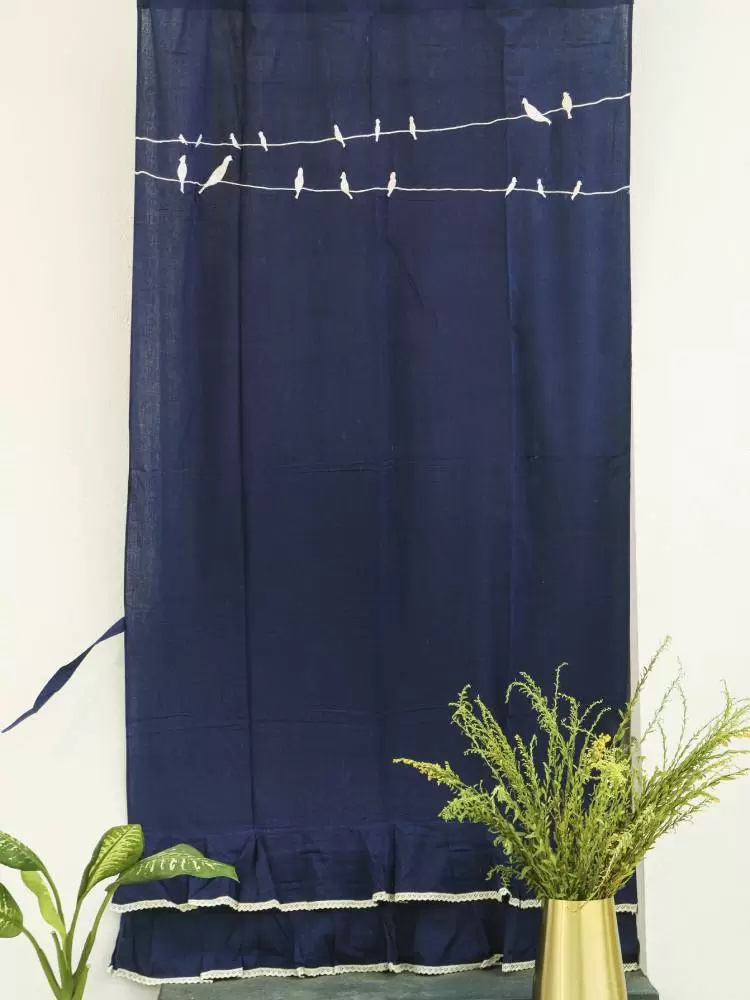 Panchi Curtains Navy Blue