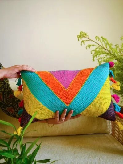 Banjaran Kantha Cushion