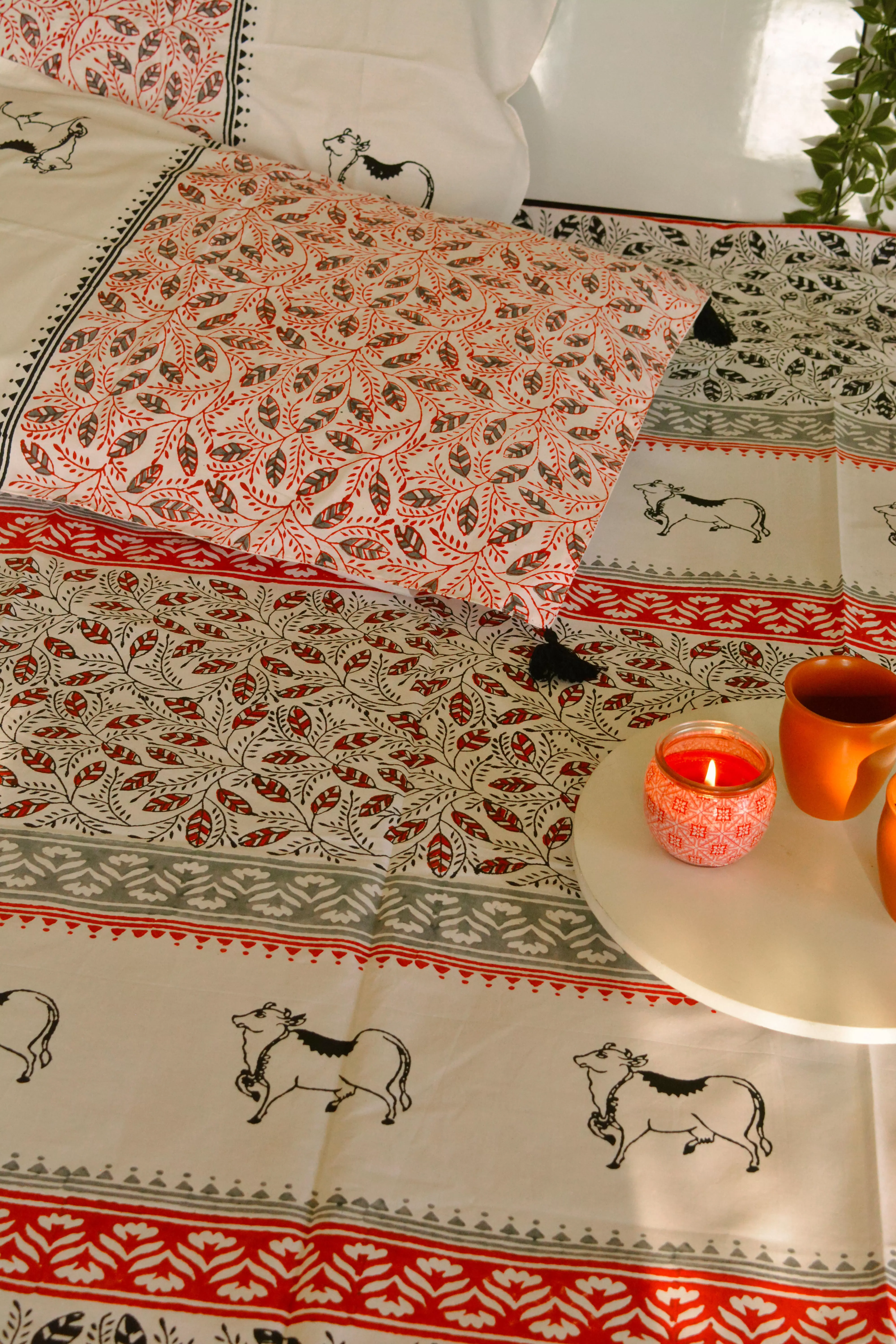 Pichwai Cow Bedsheet Set